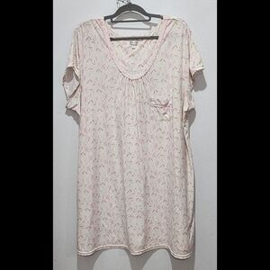 Body Touch Sleep Dress Night Gown Size 3X SO SOFT Stretch Floral Print